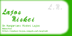 lajos miskei business card
